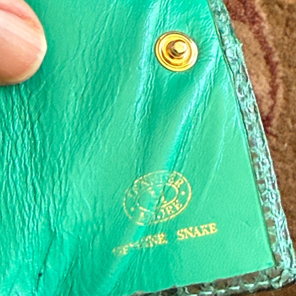 Turquoise Snakeskin Card & Key Organizer - Picture 5 of 10